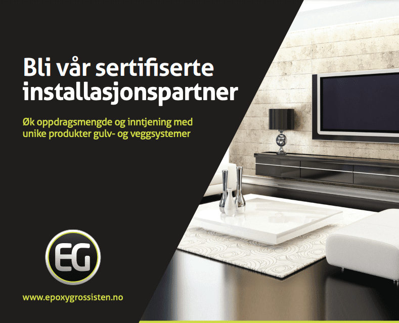 Bli installasjonspartner for epoxygrossisten, forside brosjyre