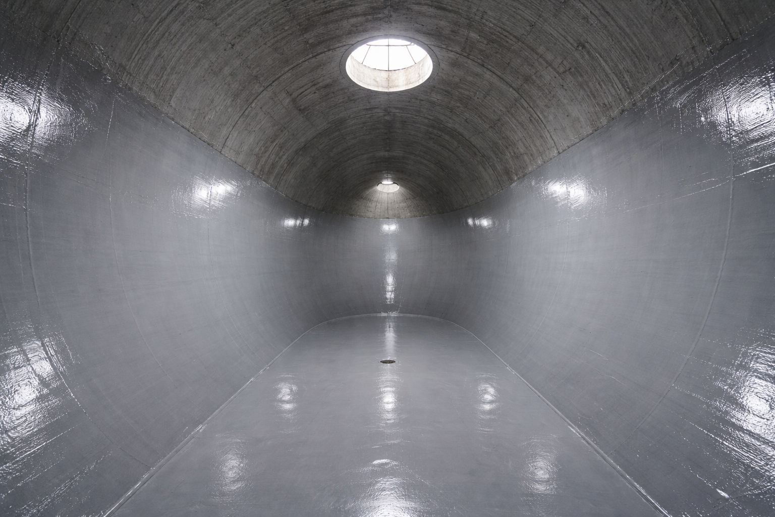 betongtank behandlet med epoxy